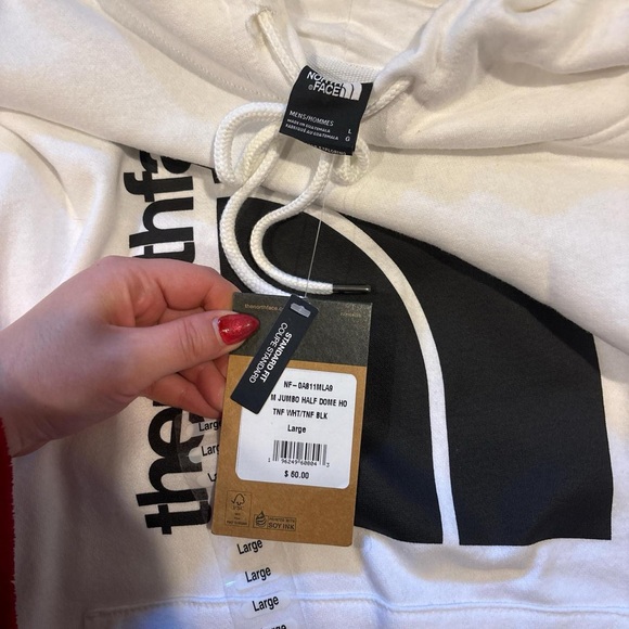 The North Face White and Black Hoodie - Picture 2 of 2